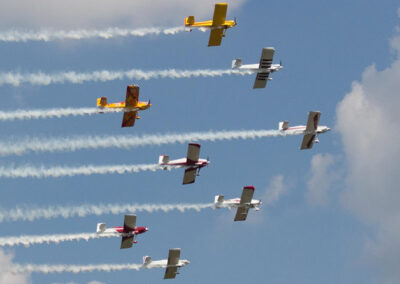 performers in formation at Air Show
