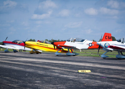 planes lined up for air show