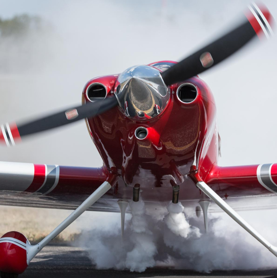 small plane getting ready to take off